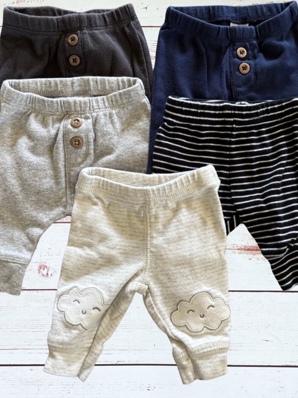 Carter's Newborn Baby 5 PC Clothing Pants Bundle